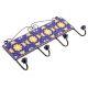 Navy Blue Yellow Flower Tiles Hooks 
